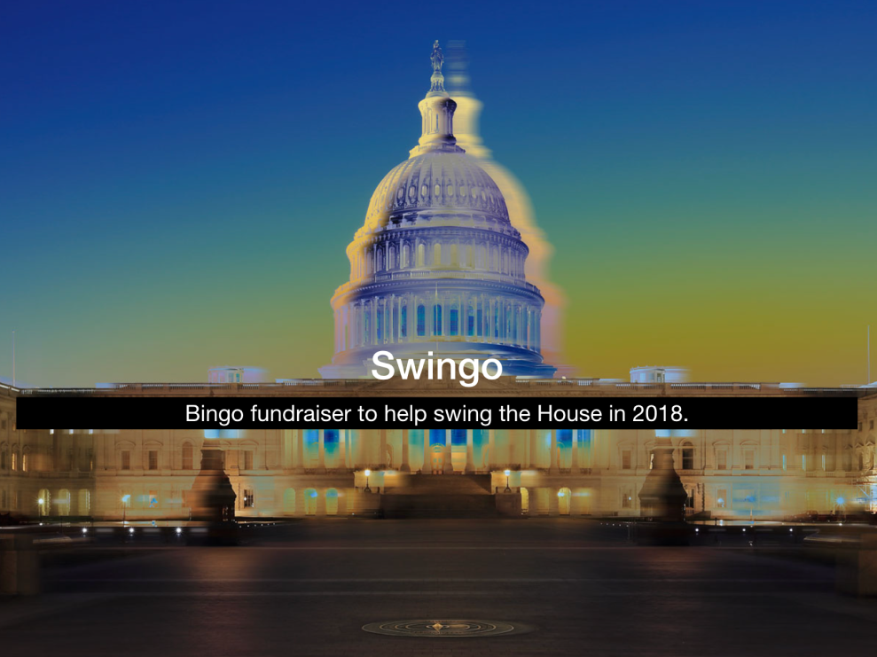 Screenshot detail of Swingo landing page.